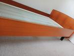 Vintage jaren 50 ledikant met spiraalbodem, Huis en Inrichting, Slaapkamer | Bedden, Ophalen, Gebruikt, Eenpersoons, Hout