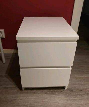 Ikea Malm nachtkastje kastje kast wit ladekast ladekastje - afbeelding 2