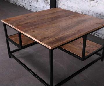 Mangohouten salontafel 80x80x47 cm (Nieuwstaat) beschikbaar voor biedingen