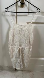 Zara witte playsuit met kant maat S, Kleding | Dames, Jumpsuits, Maat 38/40 (M), Ophalen of Verzenden, Zo goed als nieuw, Wit