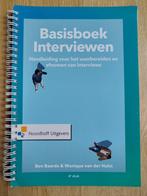 Basisboek interviewen, Boeken, Ophalen, Zo goed als nieuw, HBO, Ben Baarda & Monique van