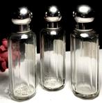 Vintage Duitse Parfumflesjes met verzilverde dop, Verzenden