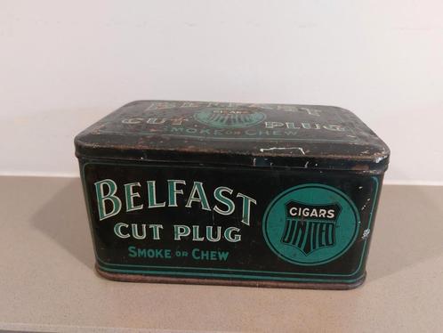 Blik Belfast Cut Plug Cigars Tabak, Verzamelen, Blikken, Zo goed als nieuw, Overige, Overige merken, Ophalen of Verzenden