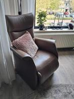 Electische relax fauteuil, leer, Huis en Inrichting, Ophalen, Minder dan 75 cm, Neutraal, Leer