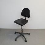 Labkoo hoge werkstoel - zwart PU kunststof burostoel