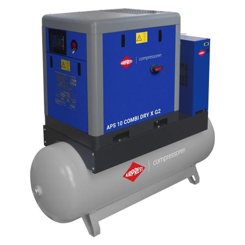 ACTIE NIEUWE 2025 AIRPRESS APS10 COMBI-DRY X G2 10PK SCHROEF, Doe-het-zelf en Verbouw, Compressors, Nieuw, 10 bar of meer, 100 liter of meer