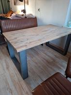Prachtige ettafel van duur acaciahout, Ophalen, Zo goed als nieuw, Vijf personen of meer, Rechthoekig