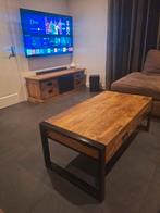 Mango houten salontafel met twee laden  nieuwstaat, Huis en Inrichting, Complete inboedels, Ophalen