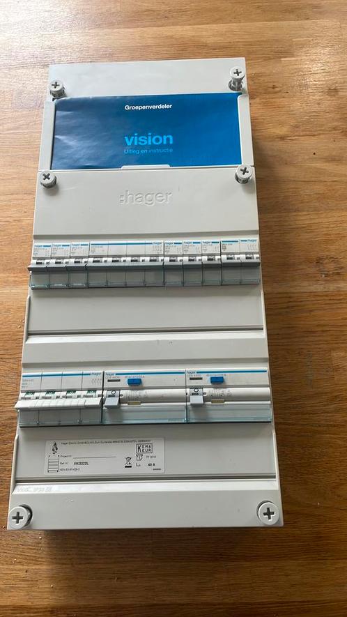 HAGER 3 fase groepenkast met fornuisgroep + krachtgroep, Doe-het-zelf en Verbouw, Elektra en Kabels, Zo goed als nieuw, Overige typen