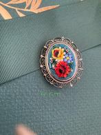 🌿Vintage Bloemen Micromozaiek Broche🌿”MILLE FIORI”🌿MOOI!, Verzenden