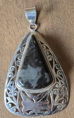 zeer fraaie kettinghanger zilver met steen, Sieraden, Tassen en Uiterlijk, Antieke sieraden, Ophalen of Verzenden, Zilver, Hanger