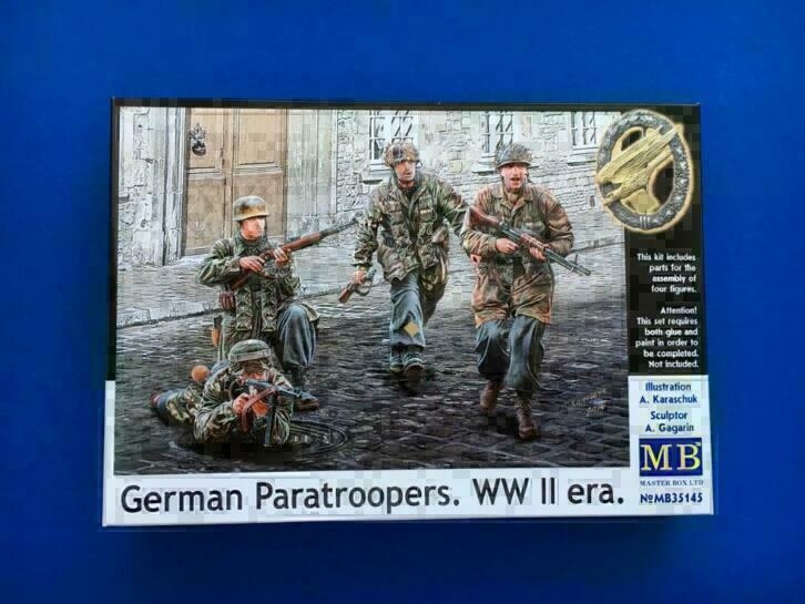 masterbox 35145 ww II German paratroopers 1/35, Hobby en Vrije tijd, Modelbouw | Figuren en Diorama's, Nieuw, 1:35 tot 1:50, Ophalen of Verzenden