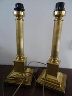 Herda tafellamp design lampenvoet 2x messing jaren '70, Huis en Inrichting, Lampen | Tafellampen, Ophalen of Verzenden, Gebruikt