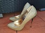 Goudkleurige glitter pumps Jumex mt.38 hoogte 12cm, Kleding | Dames, Schoenen, Pumps, Overige kleuren, Ophalen of Verzenden, Zo goed als nieuw
