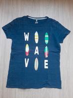 AvD 1353 blauw Hema T-shirt ‘’surf’’146/152 jongen, Gebruikt, Ophalen of Verzenden, Shirt of Longsleeve, Hema