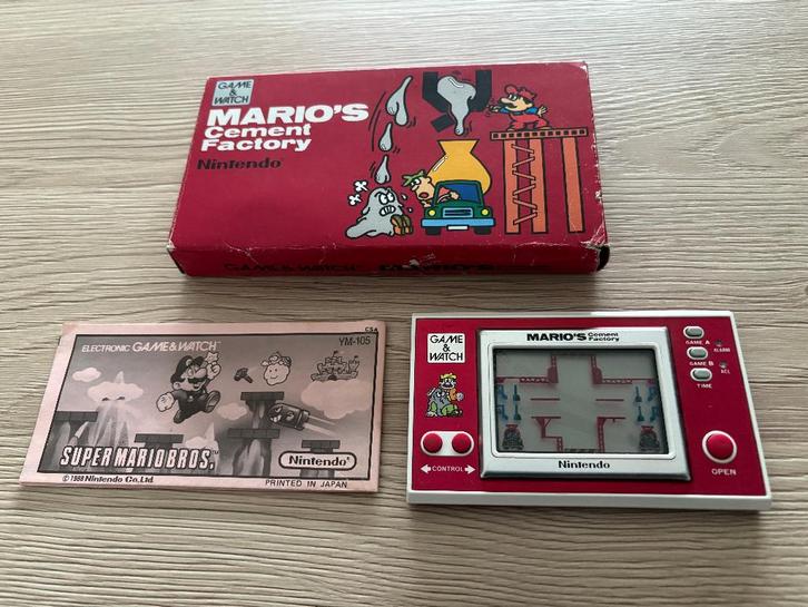 Mario's Cement Factory Nintendo Game & Watch 1983, Spelcomputers en Games, Spelcomputers | Nintendo Game Boy, Gebruikt, Overige modellen