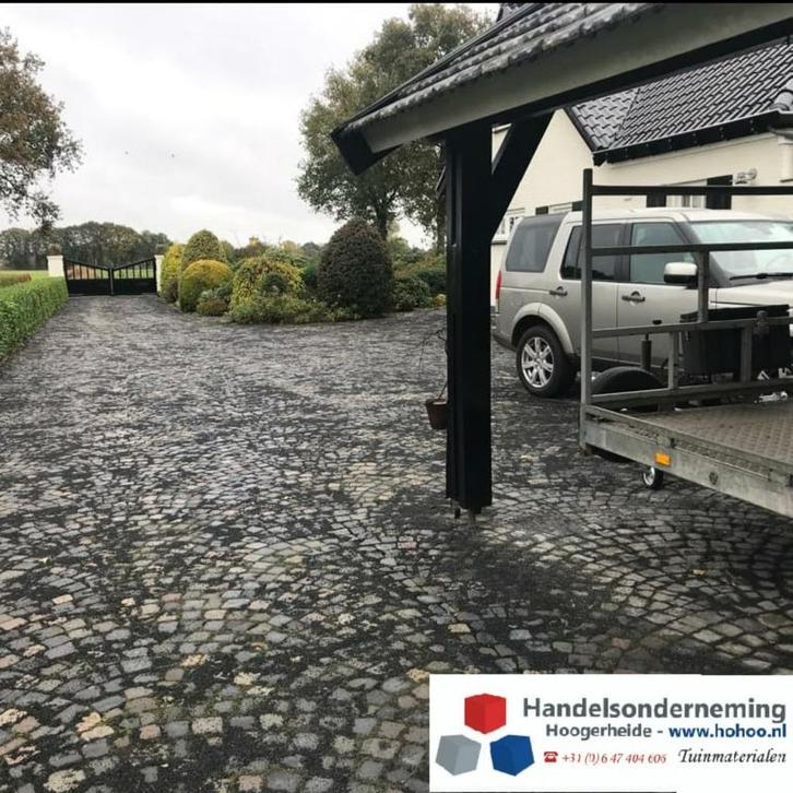 Basalt inveeg split fijn bestrating invegen antraciet zwart, Tuin en Terras, Grind, Keien en Split, Nieuw, Split, Antraciet, Overige materialen