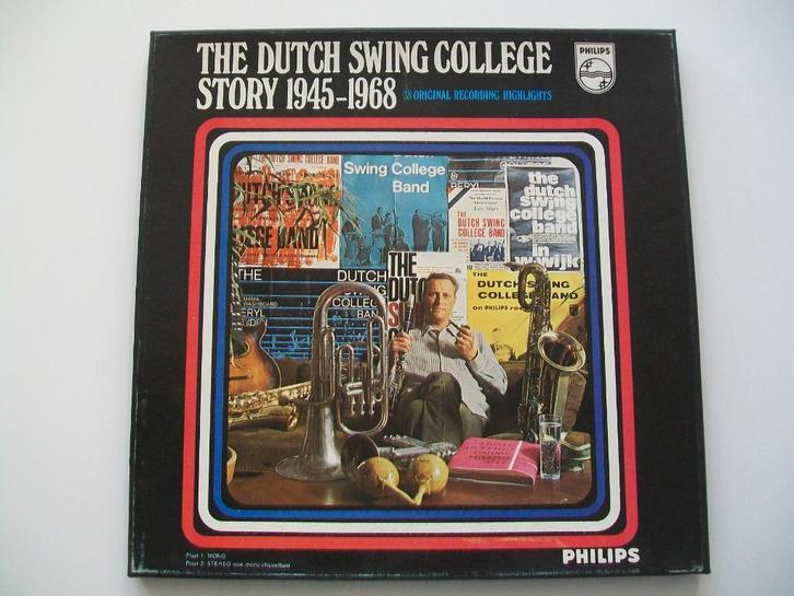 LP The Dutch Swing College Story 1945-1968 2 LP's + boekje, Cd's en Dvd's, Vinyl | Jazz en Blues, Zo goed als nieuw, Jazz, 1940 tot 1960