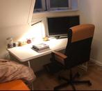 Witte (bureau-)tafel, Ophalen, Rechthoekig, 100 tot 150 cm, 50 tot 100 cm