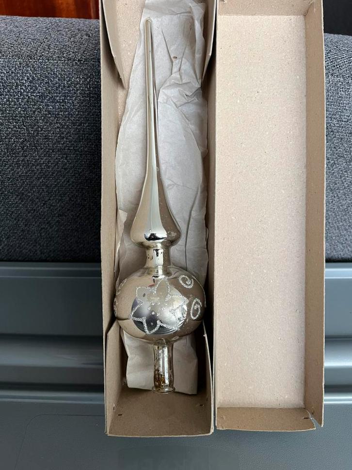 60 vintage kerstballen en een piek. Diverse vormen en maten, Diversen, Kerst, Gebruikt, Ophalen of Verzenden