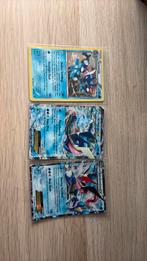 2 greninja’s + ash greninja, Hobby en Vrije tijd, Verzamelkaartspellen | Pokémon, Ophalen of Verzenden, Gebruikt, Meerdere kaarten