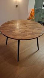 Ronde mangohouten eettafel, Huis en Inrichting, Tafels | Eettafels, Ophalen, Gebruikt, Rond, Vier personen