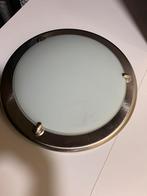 Plafondlamp rond (zilverkleurig), Ophalen of Verzenden, Zo goed als nieuw