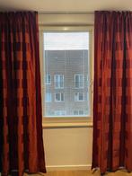 Mooie overgordijnen, warm rood, set van 2 stuks, Ophalen, Gebruikt, 200 cm of meer, 150 tot 200 cm
