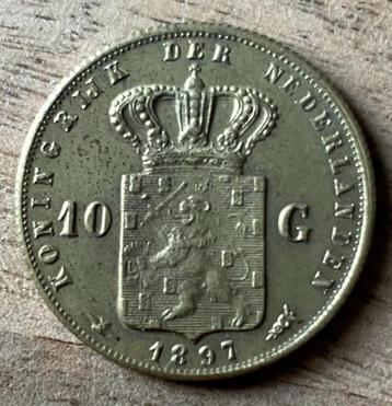Gouden tientje 1897 Wilhelmina beschikbaar voor biedingen