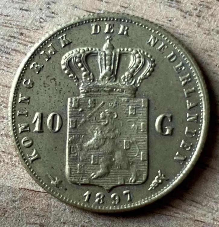 Gouden tientje 1897 Wilhelmina, Postzegels en Munten, Munten | Nederland, Losse munt, 10 gulden, Koningin Wilhelmina, Ophalen