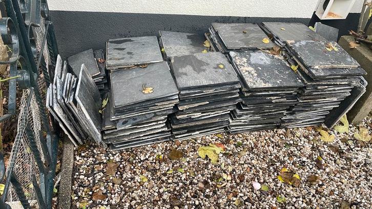 Portugese leisteen . 40x40, Tuin en Terras, Tegels en Klinkers, Gebruikt, Overige typen, Natuursteen, 10 m² of meer, Ophalen of Verzenden