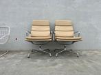 VITRA EAMES EA216 LEDEREN FAUTEUIL, 11X, Verzenden, Zo goed als nieuw, Metaal, Design