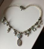 Vintage retro glaskralen strass ketting costume jewelry boho, Overige materialen, Met strass, Ophalen of Verzenden, Zo goed als nieuw