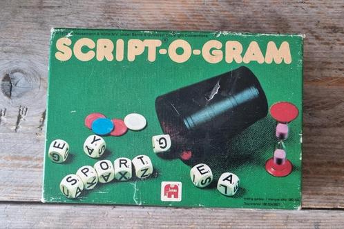 Vintage Script-O-Gram Woordspel Jumbo 1978, Hobby en Vrije tijd, Gezelschapsspellen | Bordspellen, Gebruikt, Een of twee spelers