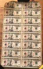 USA vel ongesneden 16 x 10 dollar biljetten C3 Philadelphia, Postzegels en Munten, Bankbiljetten | Amerika, Ophalen of Verzenden
