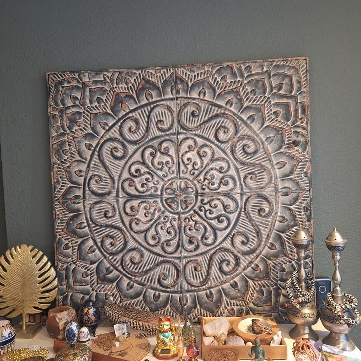 Wandpaneel Decoratie - Oud Gemaakt - 93x93cm, Huis en Inrichting, Woonaccessoires | Wanddecoraties, Ophalen of Verzenden