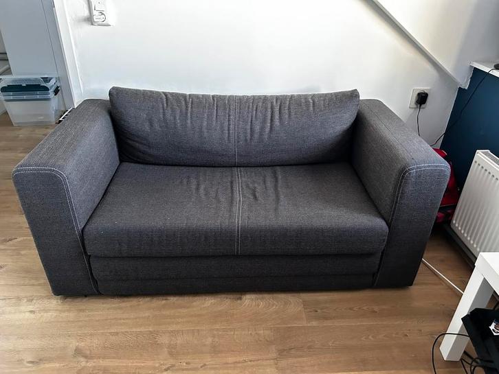 Slaapbank, Huis en Inrichting, Slaapkamer | Slaapbanken, Zo goed als nieuw, 160 cm, 200 cm, Tweepersoons, Grijs, Ophalen