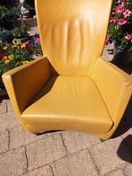 Design stoel MONTIS fauteuil, echt leder . Geel, Ophalen, Gebruikt, Minder dan 75 cm, Leer