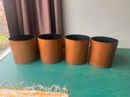 4x Vintage Teak Papier Bak - Mid Century Design, Ophalen of Verzenden