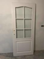 Opdek binnendeur met glas, Doe-het-zelf en Verbouw, Deuren en Horren, Ophalen, Gebruikt, 80 tot 100 cm, Binnendeur
