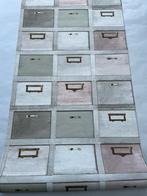 Vliesbehang Casiers Vintage - Beige €5 per rol., Ophalen of Verzenden, 25 tot 50 m², Roze