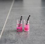Glaasjes sap + fruit barbie blythe miniatuur nieuw 1:6 Roze, Nieuw, Decoratie, Ophalen of Verzenden