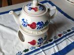 Kleine Boerenbont theepot met theelichthouder, Overige typen, Ophalen of Verzenden, Zo goed als nieuw, Aardewerk