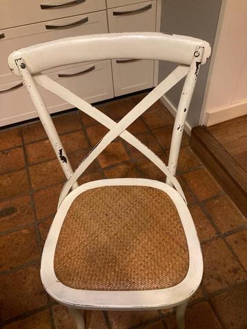 Stoel wit metaal Bistrostoel beschikbaar voor biedingen