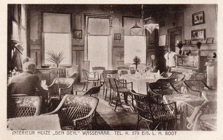Wassenaar - Interieur personeel Huize Den Deyl H. Boot, Verzamelen, Ansichtkaarten | Nederland, Ongelopen, Zuid-Holland, 1920 tot 1940