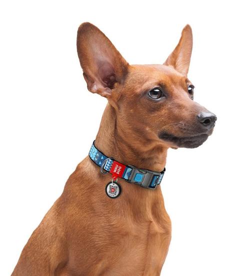 WAUDOG Ethno Blue nylon Halsband XS Nekomtr 23-35 cm KOOPJE!, Dieren en Toebehoren, Hondenhalsbanden en Penningen, Nieuw, Ophalen of Verzenden