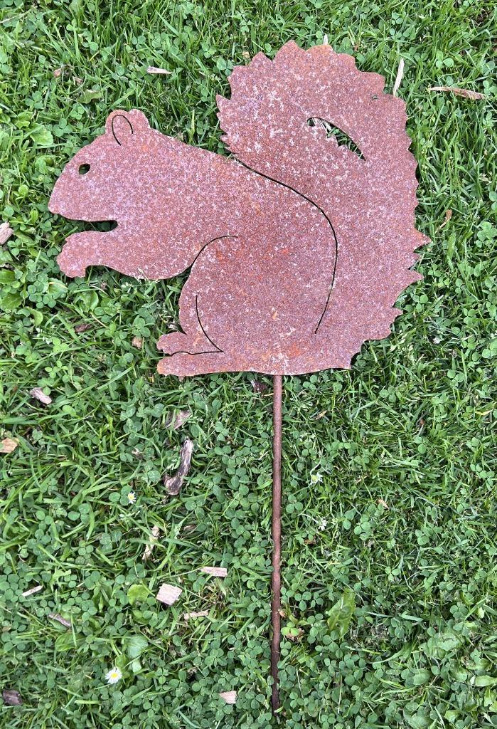 metalen roestige tuinsteker eekhoorn SE294, Tuin en Terras, Tuinstekers, Nieuw, Ophalen of Verzenden