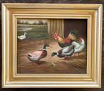 E. Krüger: Eenden, Haan en Kip, Antiek en Kunst, Ophalen