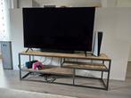 Tv-meubel of dressoir mangohout met staal, Huis en Inrichting, Kasten | Televisiemeubels, Ophalen, Zo goed als nieuw, 25 tot 50 cm