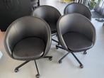 4x IKEA SKRUVSTA zwart, Huis en Inrichting, Stoelen, Ophalen, Zwart, Zo goed als nieuw, Vier